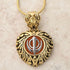 Buy one get one free! Sacred Heart Khanda / Adi Shakti pendants in stainless steel with natural gemstones